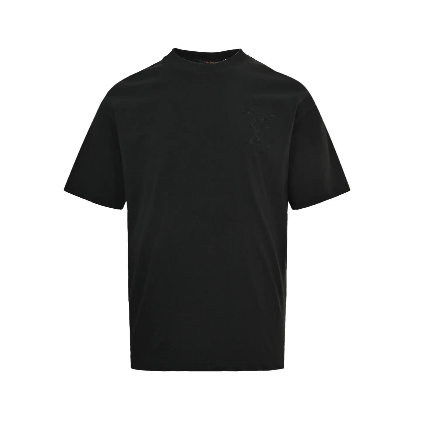 Louis Vuitton/Louis Vuitton 26ss short sleeves with dark logo embroidery on the front and back